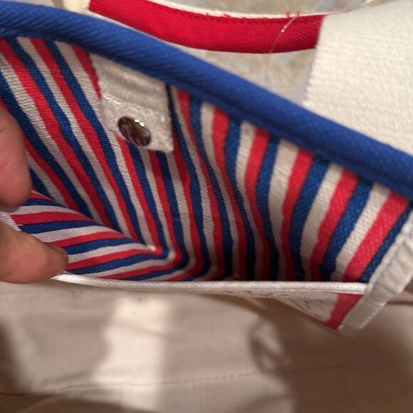 Rare BRIGHTON Red White and You Mini Canvas Tote - LIKE NEW! Perfect for V-Day - Picture 7 of 10